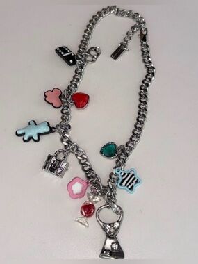 Marc Jacobs The Sticker Silver Multicolored
Charm Necklace
